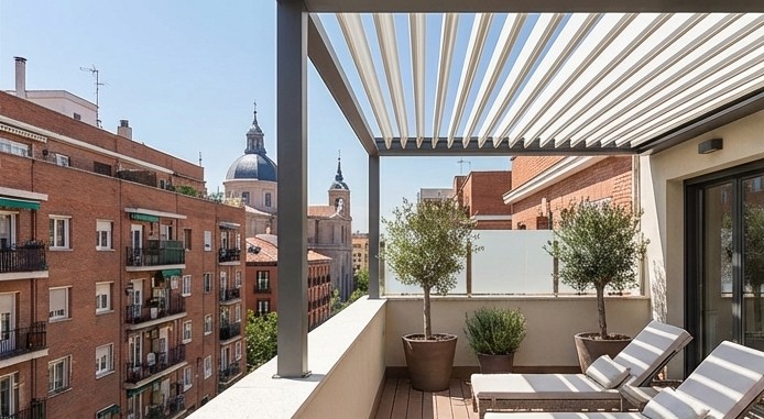 pérgola ático madrid