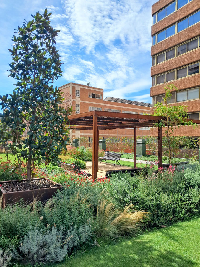 Expertos en paisajismo y jardines de bajo mantenimiento en Madrid. Diseñamos espacios con césped artificial, riego automático e iluminación exterior.